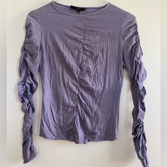 Gucci Tom Ford era lilac ruched top - Picture 2 of 9